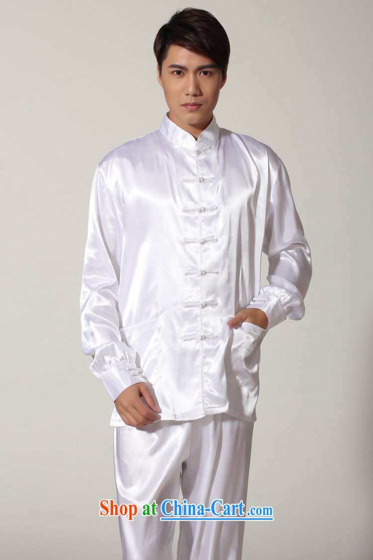 Jing An older Chinese men's spring and summer, for silk long-sleeved Kit Chinese men kung fu Kit Tai Chi uniforms M 0048 white XXL (160 - 185 ) jack pictures, price, brand platters! Elections are good character, the national distribution, so why buy now enjoy more preferential! Health