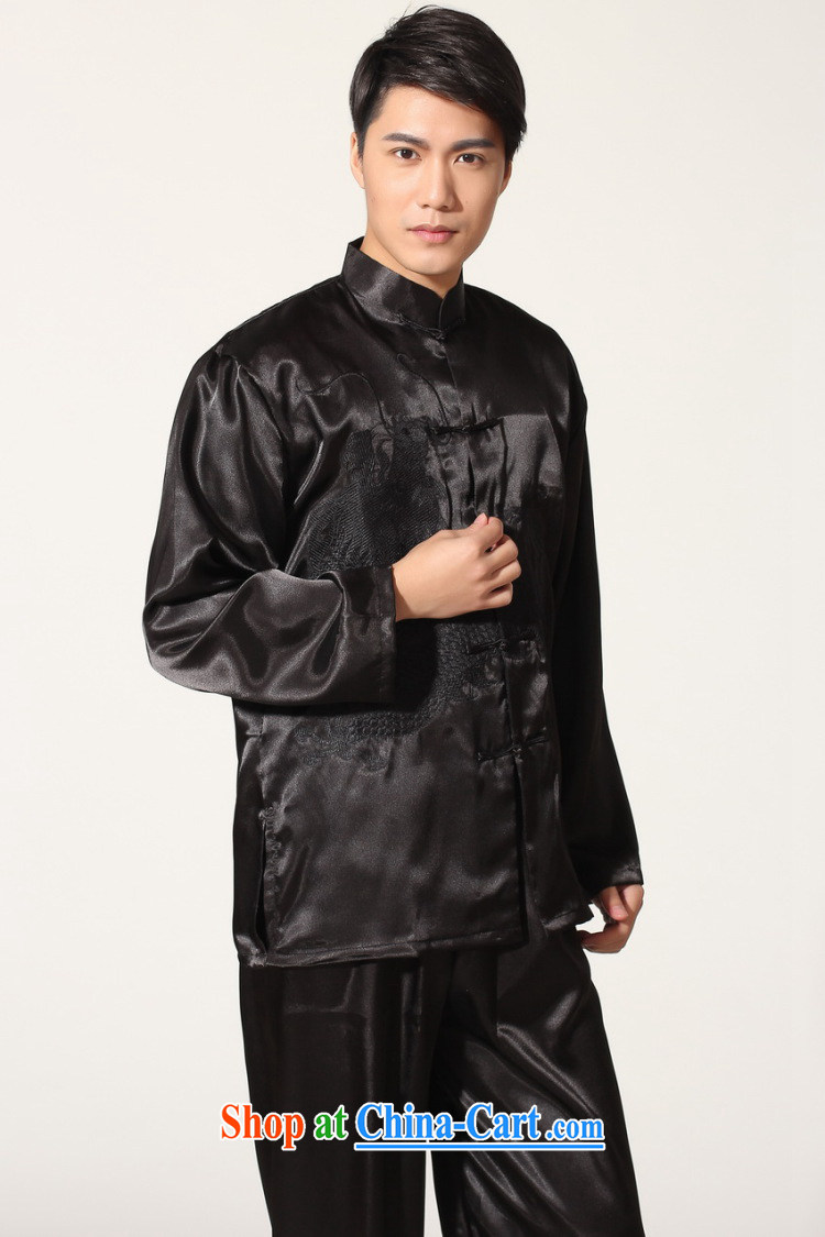 Jing An older Chinese men and summer, for silk embroidered Chinese Dragon Chinese men's long-sleeved package the code men's kung fu Kit XL M 146 0013 wine red M (100 - 120 ) jack pictures, price, brand platters! Elections are good character, the national distribution, so why buy now enjoy more preferential! Health