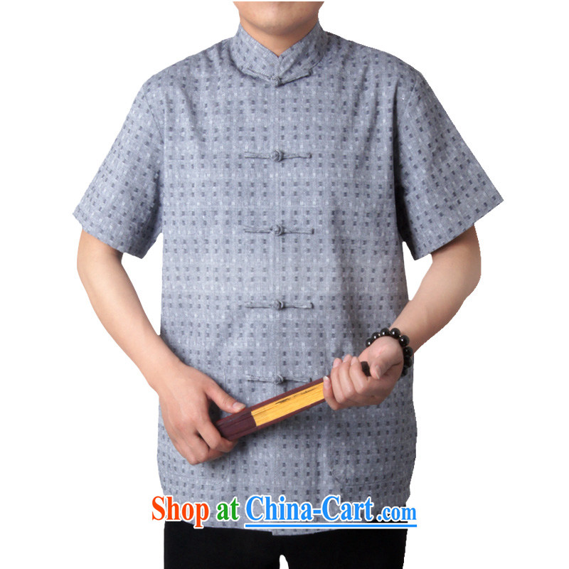 sureyou tang on national dress short-sleeved men's summer leisure China wind male cotton the Chinese explosion, light gray 190, the British Mr Rafael Hui (sureyou), shopping on the Internet