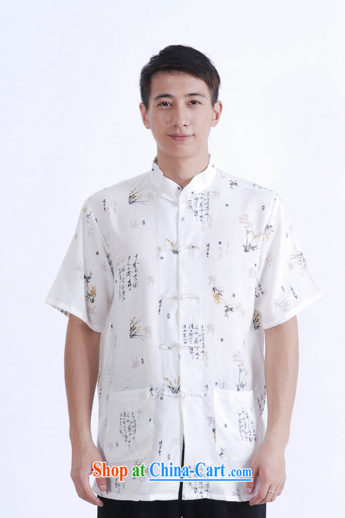 Ko Yo vines into colorful 2015 men's summer cotton the tray snaps, in older male Tang is short-sleeved men's national dress casual Tang with white XXXL pictures, price, brand platters! Elections are good character, the national distribution, so why buy now enjoy more preferential! Health