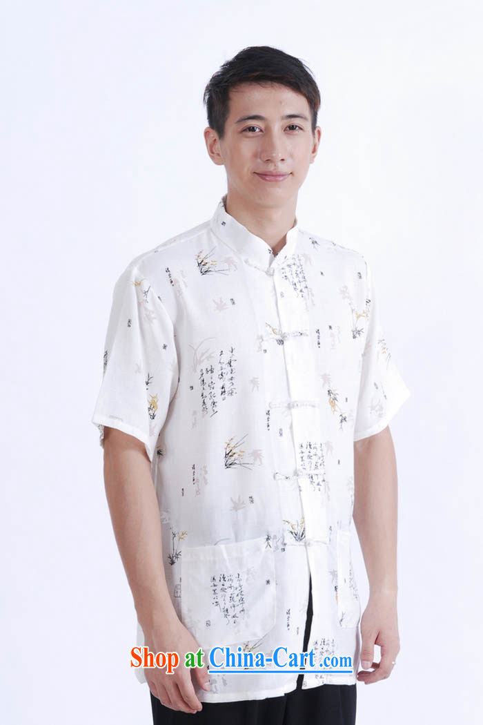 Ko Yo vines into colorful 2015 men's summer cotton the tray snaps, in older male Tang is short-sleeved men's national dress casual Tang with white XXXL pictures, price, brand platters! Elections are good character, the national distribution, so why buy now enjoy more preferential! Health