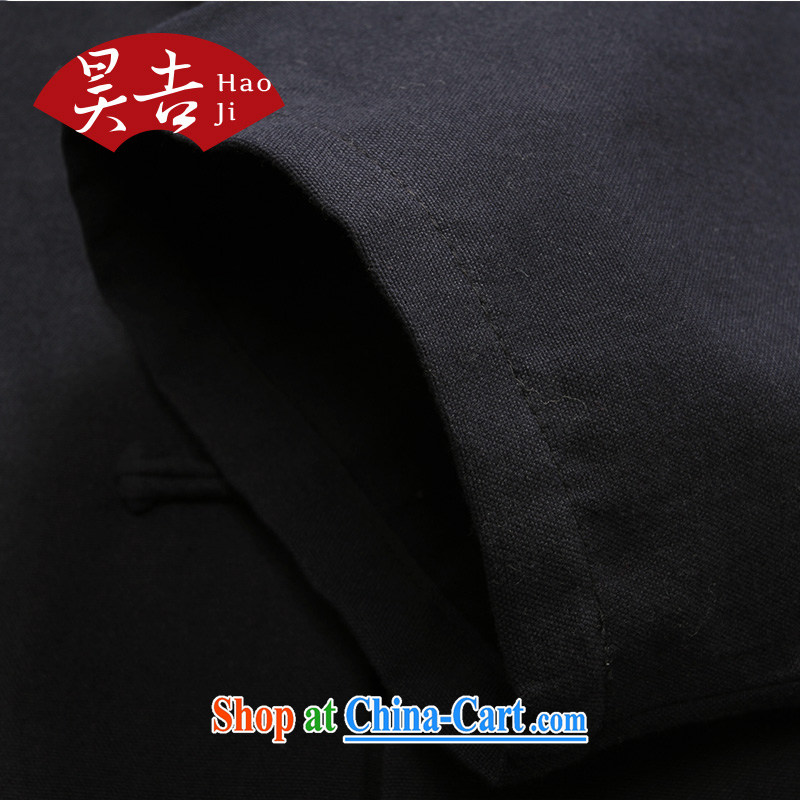 Hao, China wind, old men long-sleeved tang on the collar cotton father Chinese clothing the tie improved Han-black 175, Ho-gil, shopping on the Internet