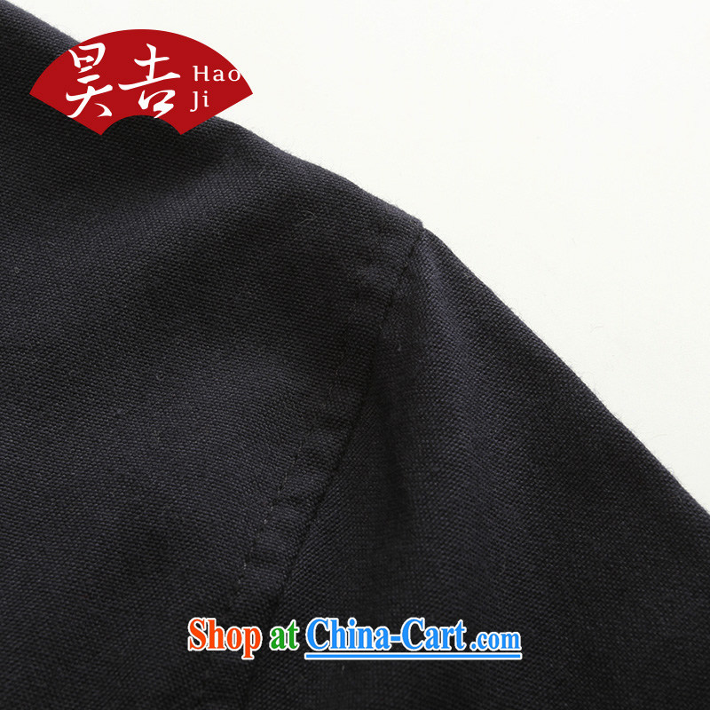 Hao, China wind, old men long-sleeved tang on the collar cotton father Chinese clothing the tie improved Han-black 175, Ho-gil, shopping on the Internet