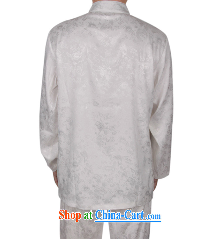 China wind men Tang with long-sleeved Dragons package older summer men's kung fu T-shirt men's long-sleeved Chinese Ethnic Wind long-sleeved Dragons Package white XXXL/190 pictures, price, brand platters! Elections are good character, the national distribution, so why buy now enjoy more preferential! Health