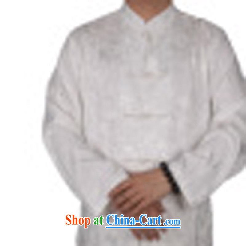 China wind men's Tang with long-sleeved little dragons in the summer men's kung fu T-shirt men's long-sleeved Chinese Ethnic Wind long-sleeved Dragons Package white XXXL/190, and mobile phone line (gesaxing), and on-line shopping