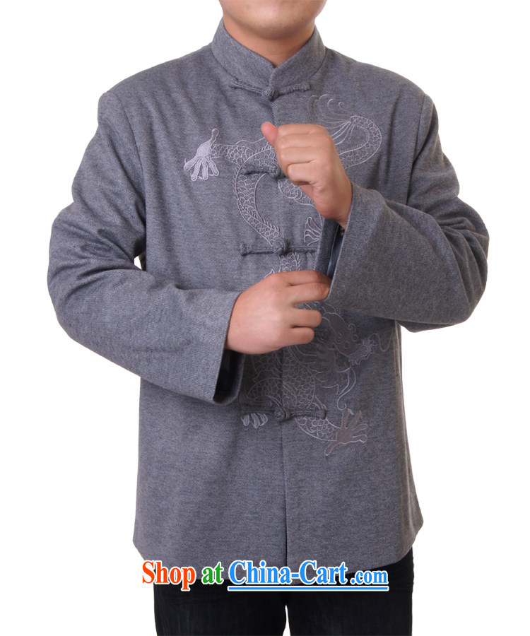 Sureyou men's Spring and Autumn and new, replacing men's leisure, for the charge-back Chinese men's long-sleeved Tang fitted T-shirt chest embroidered dragon 717 gray 190 pictures, price, brand platters! Elections are good character, the national distribution, so why buy now enjoy more preferential! Health