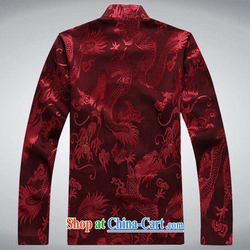 Hi concentric 2015 autumn and winter clothing new and old China wind Tang with long-sleeved Kit men's stylish Tang uniform shirt pants red kit with trouser M, concentricity, and shopping on the Internet