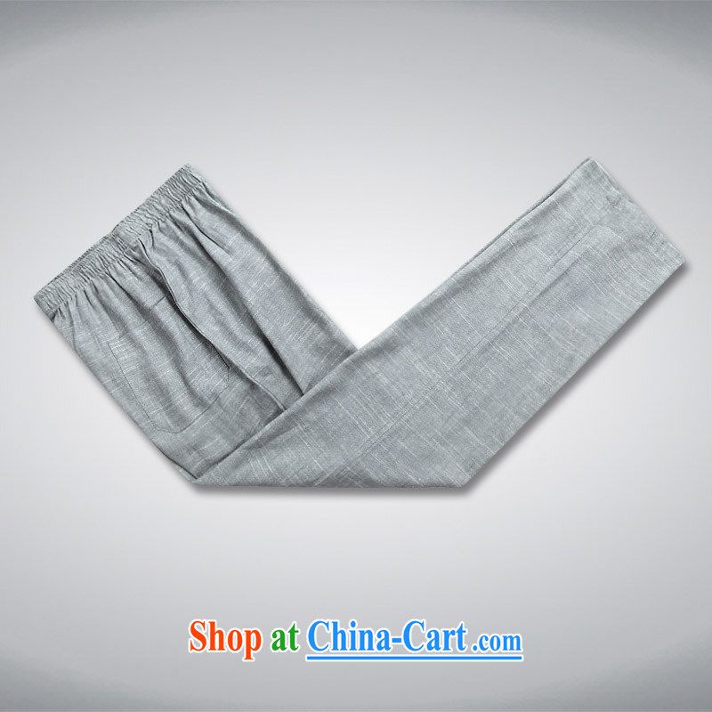 Hi concentric autumn and winter, Tang with long-sleeved Kit stylish lounge Chinese men and Chinese Kit linen wash Tang with Blueish gray' a set of included pants XXXL, concentric, shopping on the Internet