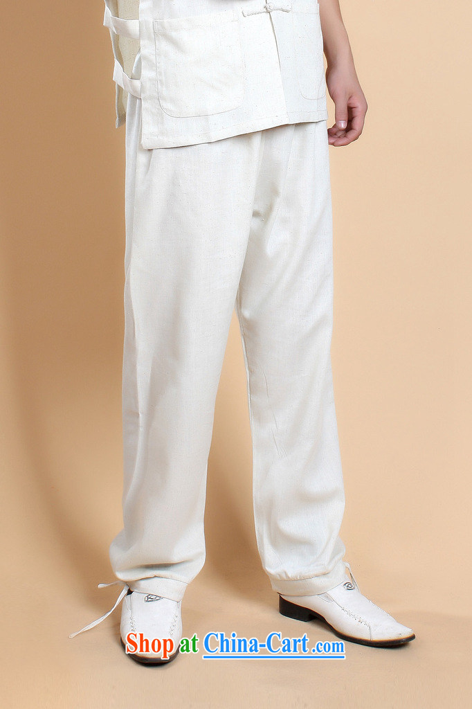 Take the 2014 new stylish summer, older father with men's cotton the solid color retro Chinese lanterns trousers - 3 white XXXL pictures, price, brand platters! Elections are good character, the national distribution, so why buy now enjoy more preferential! Health