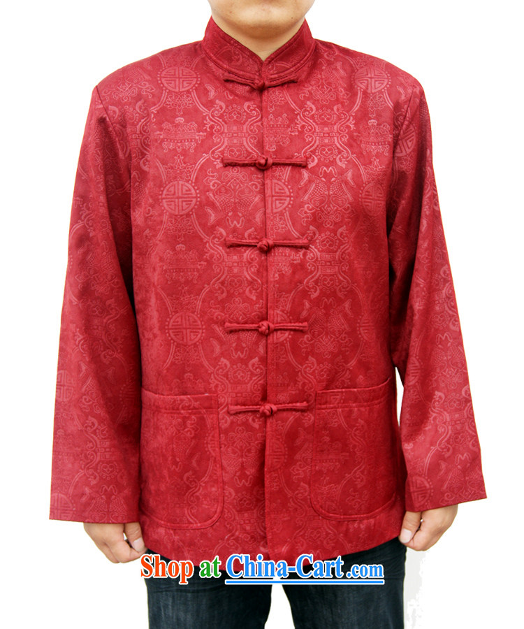 Sureyou ying, Mr Rafael Hui, genuine male New Men's casual male Chinese, for Tang-fish pattern jacket 1155, deep red 190 pictures, price, brand platters! Elections are good character, the national distribution, so why buy now enjoy more preferential! Health