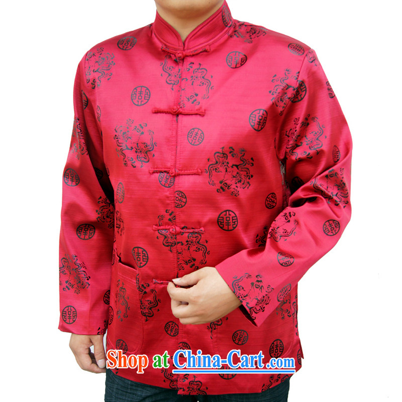 Sureyou men's Spring and Autumn and new, replacing men's leisure, for the charge-back Chinese men's long-sleeved Chinese Dragons T-shirt 1061, red 190, the British Mr Rafael Hui (sureyou), shopping on the Internet