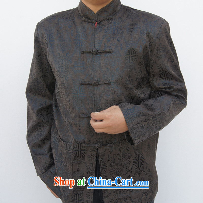 Sureyou Ying Shi genuine male new spring men's leisure spring Chinese, for Chinese Antique pattern jacket 1106, brown 190