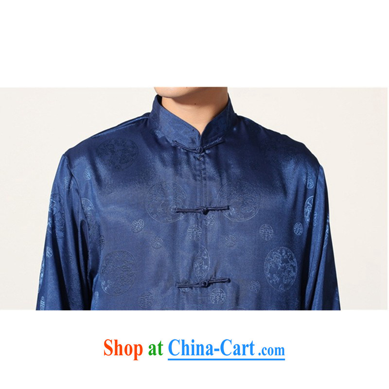 In accordance with the conditions and l stylish casual male damask Ethnic Wind carved up for the T-shirt Chinese Kung Fu long-sleeved kit M 0050 red XXXL, according to the situation, and, on-line shopping