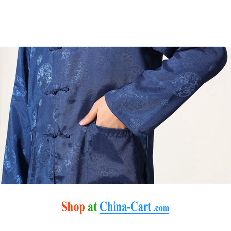 In accordance with the conditions and l stylish casual male damask Ethnic Wind carved up for the T-shirt Chinese Kung Fu long-sleeved kit M 0050 red XXXL, according to the situation, and, on-line shopping
