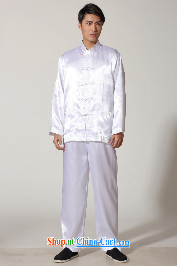 And Jing Ge older Chinese men and summer, for silk men's long-sleeved package the code men's kung fu kit M 3013 white XXL pictures, price, brand platters! Elections are good character, the national distribution, so why buy now enjoy more preferential! Health