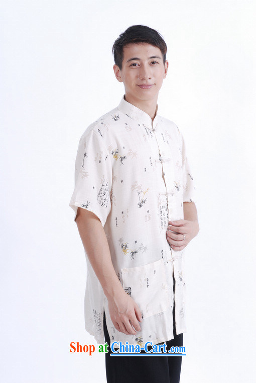 The flowers of the Tang-mounted units, the short-sleeved larger Chinese shirt men's Bamboo XXL pictures, price, brand platters! Elections are good character, the national distribution, so why buy now enjoy more preferential! Health