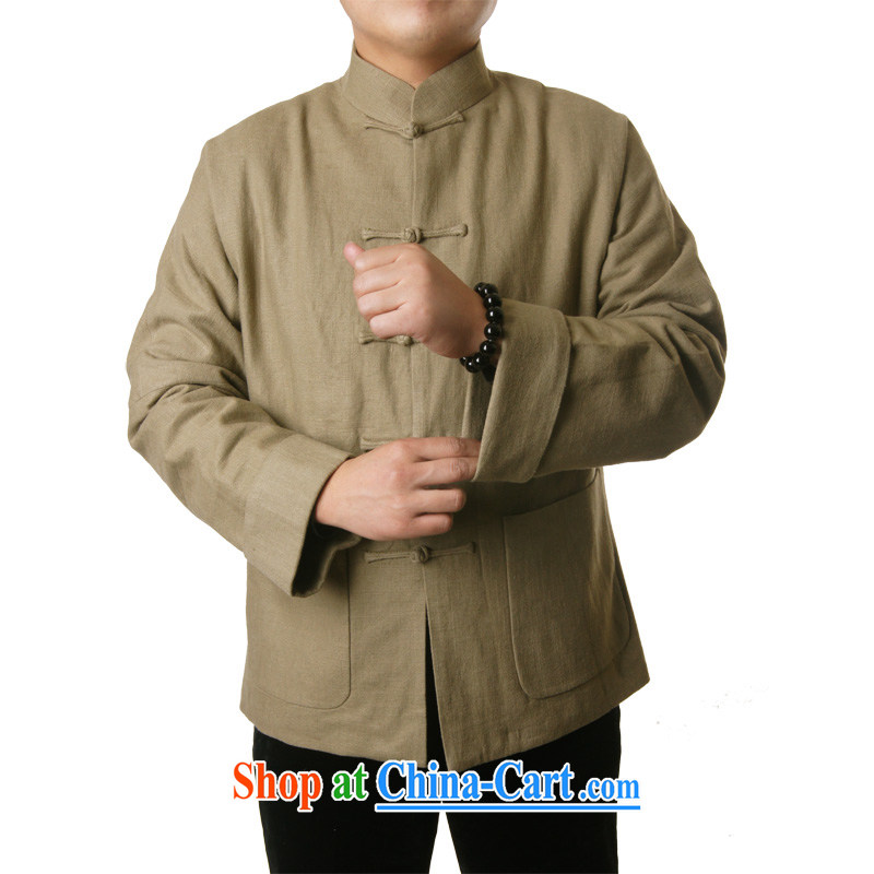 Ying Shi's new men and Tang with autumn and winter men and leisure, for birthday greetings two-color Chinese Tang on the older jacket gift 1320, khaki-colored 190, British, Mr Rafael Hui (sureyou), shopping on the Internet
