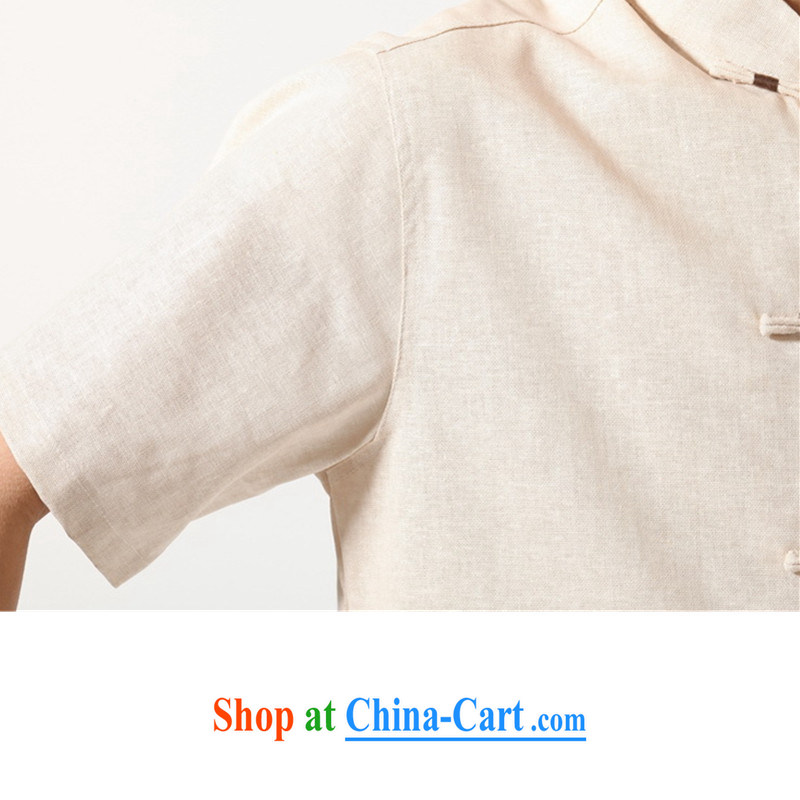In accordance with the situation in summer 2015 trendy new products, old father with the stamp duty for short-sleeved Chinese shirt LGD/M 0051 #beige 3XL, in accordance with the situation, and, shopping on the Internet