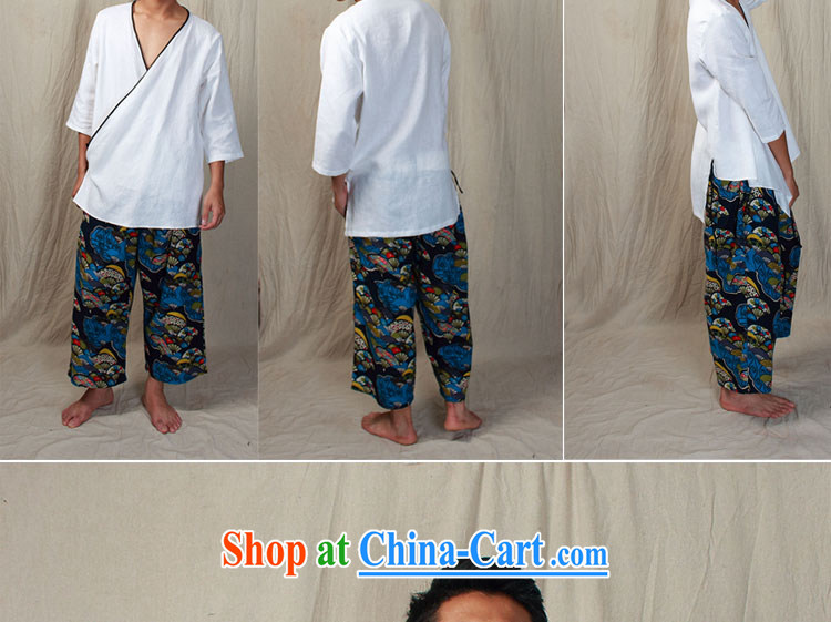 elections the Qin weaving -- original design China 7 cuff linen men's Lounge, served white XL/big picture, price, brand platters! Elections are good character, the national distribution, so why buy now enjoy more preferential! Health