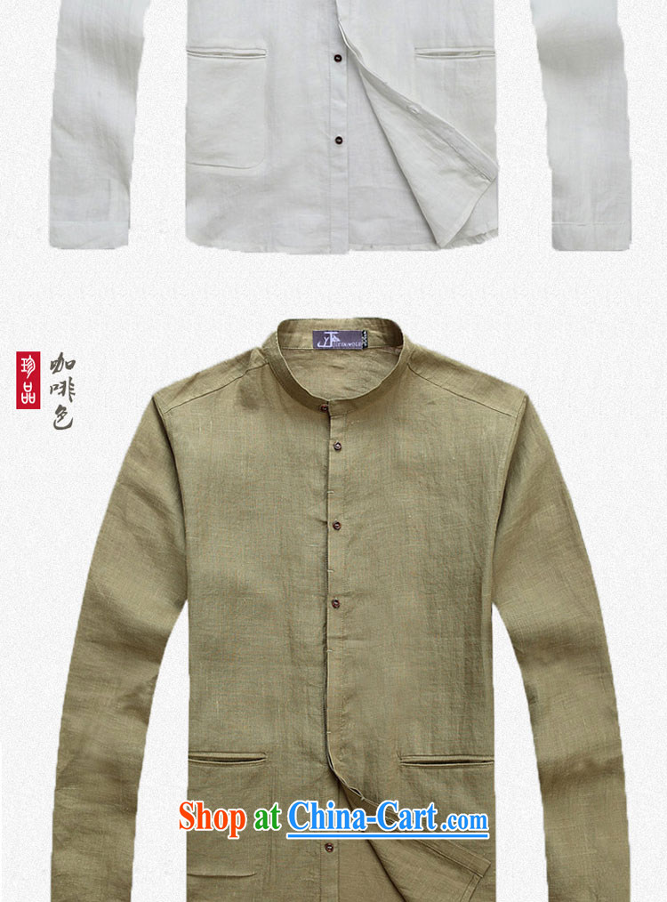 Jack And Jacob - Wolf JIEYA - WOLF 15 Chinese men's spring and long-sleeved shirt men's Tang is stylish and solid-colored linen shirt, blue 165/S pictures, price, brand platters! Elections are good character, the national distribution, so why buy now enjoy more preferential! Health