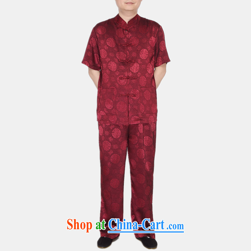 The more people in the older Chinese short-sleeve kit men and loose version short-sleeved Kit men's 2014 summer thin men Tang replace Kit ethnic wind 1000 Jubilee XXXXL blue, the more people (YIRENDUOGE), and, on-line shopping