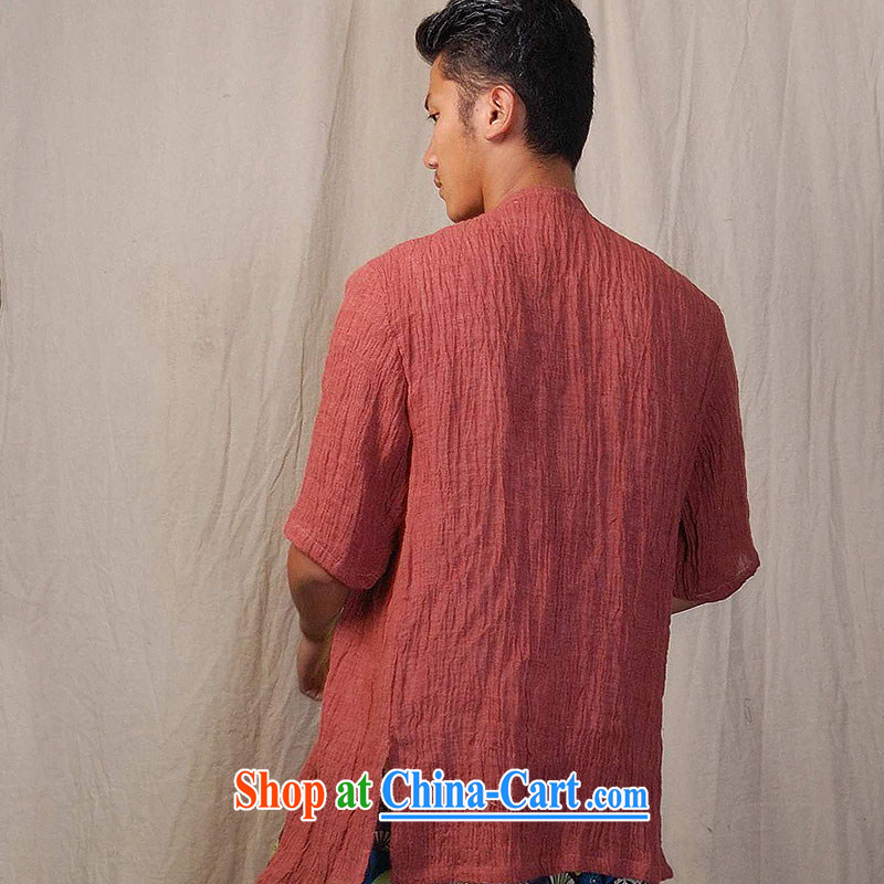 elections the Qin weaving -- original design China Wind China style-tie wrinkles the men's shirts/disabled robe dark red XXL/jumbo, the Qin, shopping on the Internet