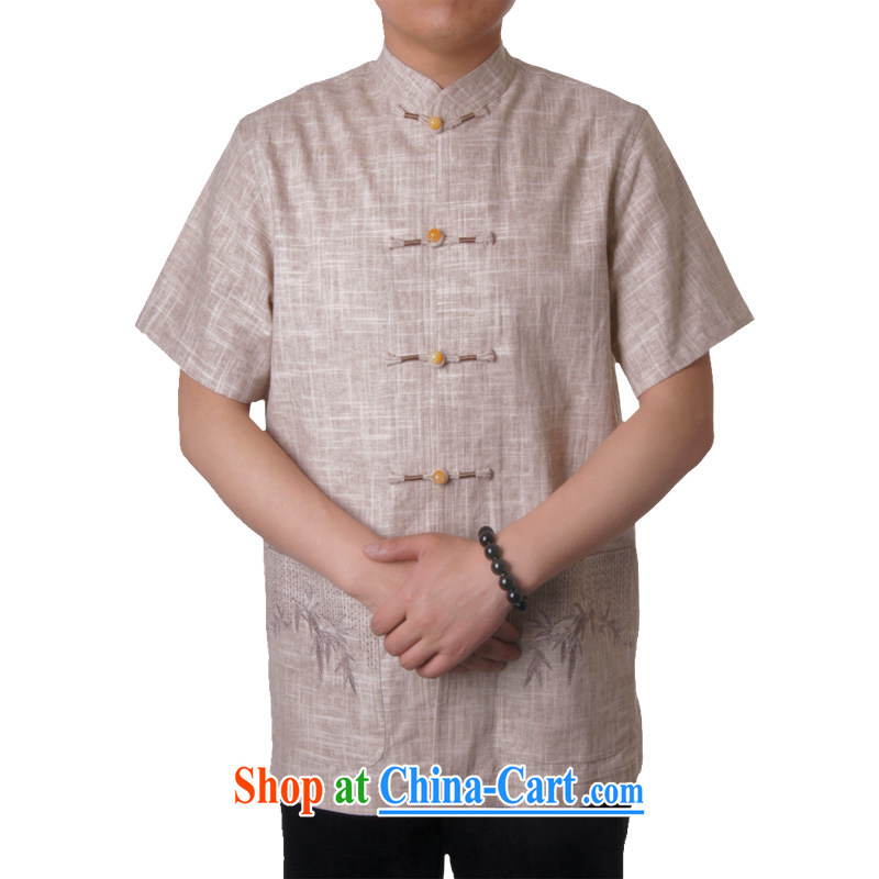 The British, Mr Rafael Hui, Chinese 15 new summer in older Chinese men and Chinese, short-sleeved linen Chinese T-shirt half sleeve male 0792 beige 180, the British Mr Rafael Hui (sureyou), shopping on the Internet
