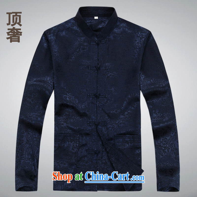 Top Luxury autumn 2014 the Chinese men's long-sleeved men Tang jackets National wind-snap Tang Replace T-shirt classic old Tang is 8060, red long-sleeved XL/175 and the top luxury, shopping on the Internet