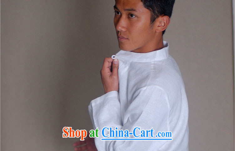 elections the Qin weaving -- the collar flap ethnic wind characteristics for the long-sleeved men's shirts white XXL/Jumbo pictures, price, brand platters! Elections are good character, the national distribution, so why buy now enjoy more preferential! Health