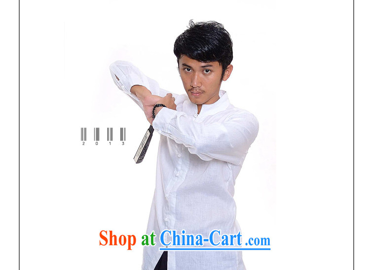 elections the Qin weaving -- the scholar/Men's China wind-tie and collar linen casual shirt 508 white XXL/Jumbo pictures, price, brand platters! Elections are good character, the national distribution, so why buy now enjoy more preferential! Health