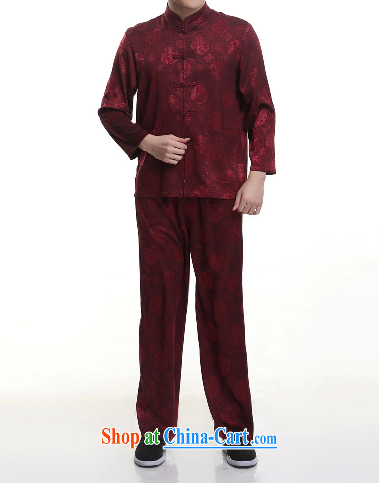 320 E in 2015 older men's short-sleeved Chinese Kit long-sleeved Dragon Chinese Chinese men and set his father with deep red 190 pictures, price, brand platters! Elections are good character, the national distribution, so why buy now enjoy more preferential! Health