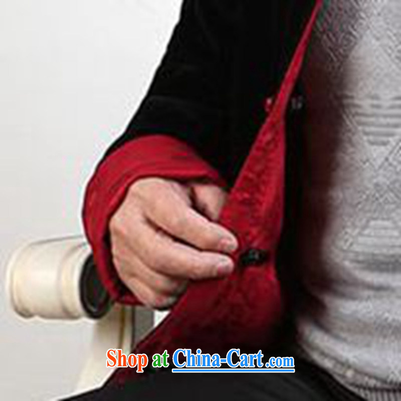 To Green, the older men and the spring and autumn and winter clothes and stylish new t-shirt, collar embroidered two-wearing father replacing Tang jackets - 1 3 XL, green, and, shopping on the Internet