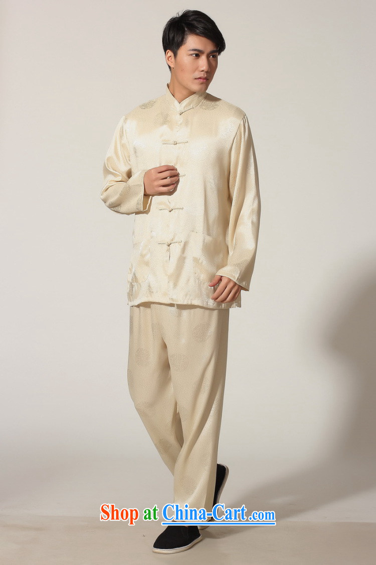 Take the 2014 autumn and winter, new Chinese male Chinese damask on long-sleeved T-shirt Tai Chi uniforms kung fu Kit male - B Cheong Wa Dae on XXXL pictures, price, brand platters! Elections are good character, the national distribution, so why buy now enjoy more preferential! Health