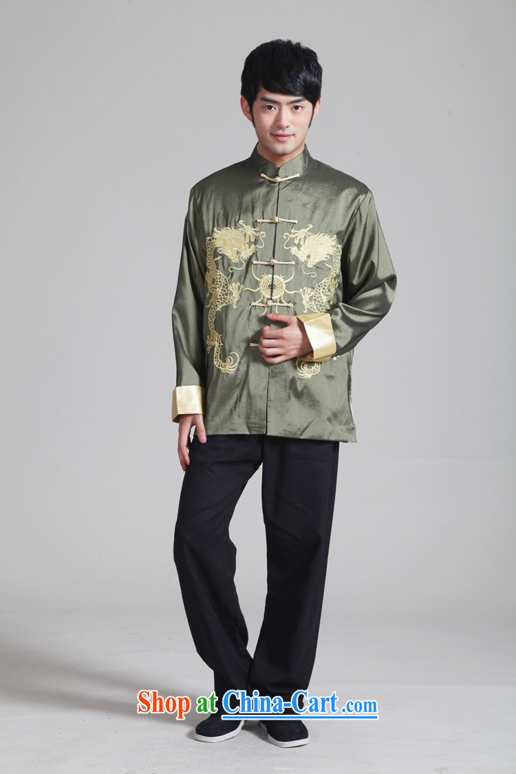 To Green, spring fashion, the older men's father with a collar embroidered Tang jackets - 1 3 XL pictures, price, brand platters! Elections are good character, the national distribution, so why buy now enjoy more preferential! Health