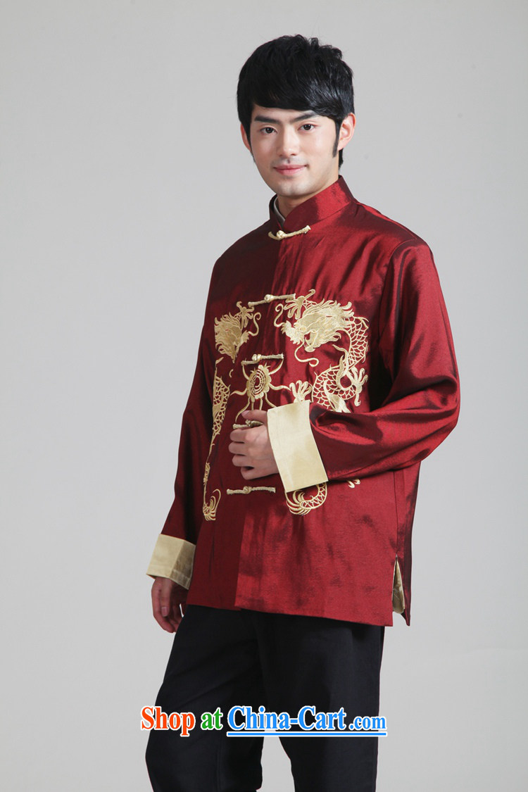 To Green, spring fashion, the older men's father with a collar embroidered Tang jackets - 1 3 XL pictures, price, brand platters! Elections are good character, the national distribution, so why buy now enjoy more preferential! Health
