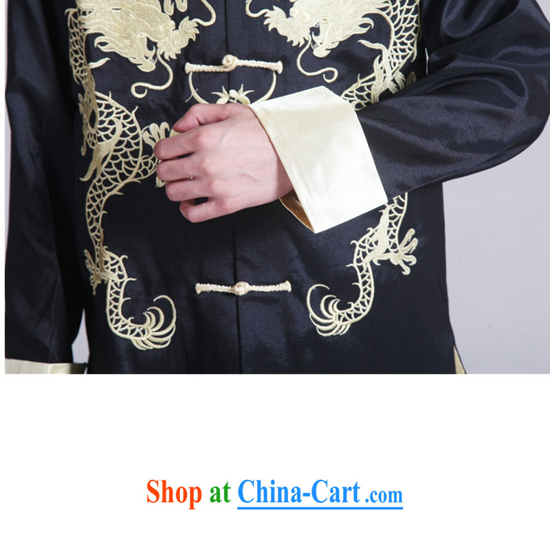 To Green, spring and stylish new products, older men's father with a collar embroidered Tang jackets - 1 3 XL, green, and, shopping on the Internet