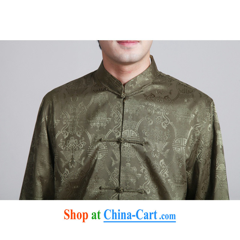 To Green, spring fashion, the older father loaded up for a two-fish jacquard Tang jackets - 3 3 XL, green, and, on-line shopping