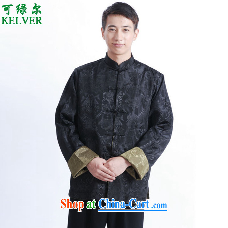 To Green, spring fashion, the older father loaded up for two-wear the buckle Tang Jacket Picture Color 3XL