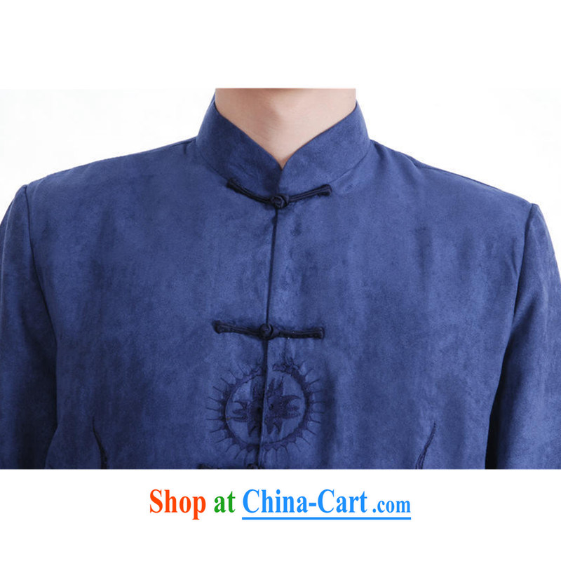 To Green, spring and stylish new products, old father with a collar double-lung embroidered Tang Jacket Picture Color 3XL, green, and, shopping on the Internet