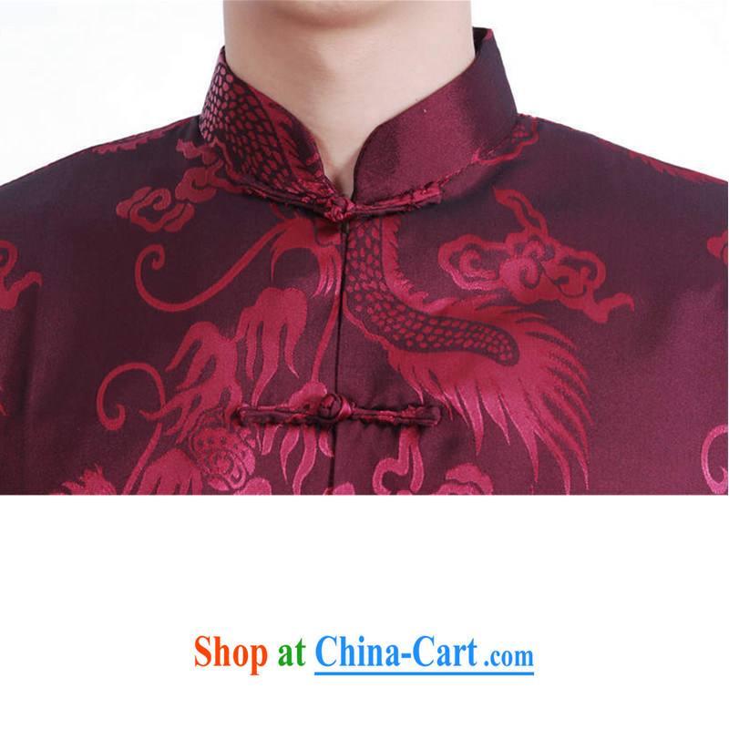 To Green, autumn and winter fashion new and old father with a collar, ribbed jacquard Tang Jacket Picture Color 3XL, green, and shopping on the Internet