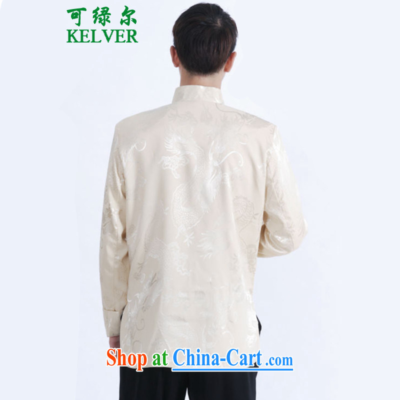 To Green, autumn and winter fashion new and old age with his father, for leisure, what tattoo jacquard Tang Jacket Picture Color 3XL, green, and, on-line shopping
