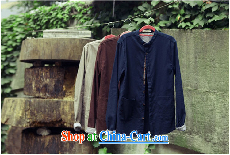Fujing Qipai Yuen Long China wind designer collaboration series first published National cashew flower element wood for cotton, the Commission for long-sleeved T-shirt/B 75 * retro coffee * XL pictures, price, brand platters! Elections are good character, the national distribution, so why buy now enjoy more preferential! Health