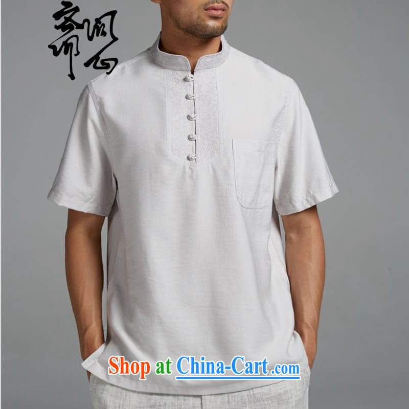 q heart Id al-Fitr (the health of spring, new Chinese wind-tie, for Chinese short-sleeve cotton T-shirt the commission WXZ 1470 white XXXL, ask a vegetarian, shopping on the Internet