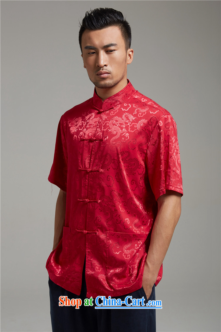 All elections Ramadan and as soon as possible, and spring, the charge-back the collar and embroidered Chinese short-sleeved T-shirt WXZ 1452 red XXXL pictures, price, brand platters! Elections are good character, the national distribution, so why buy now enjoy more preferential! Health
