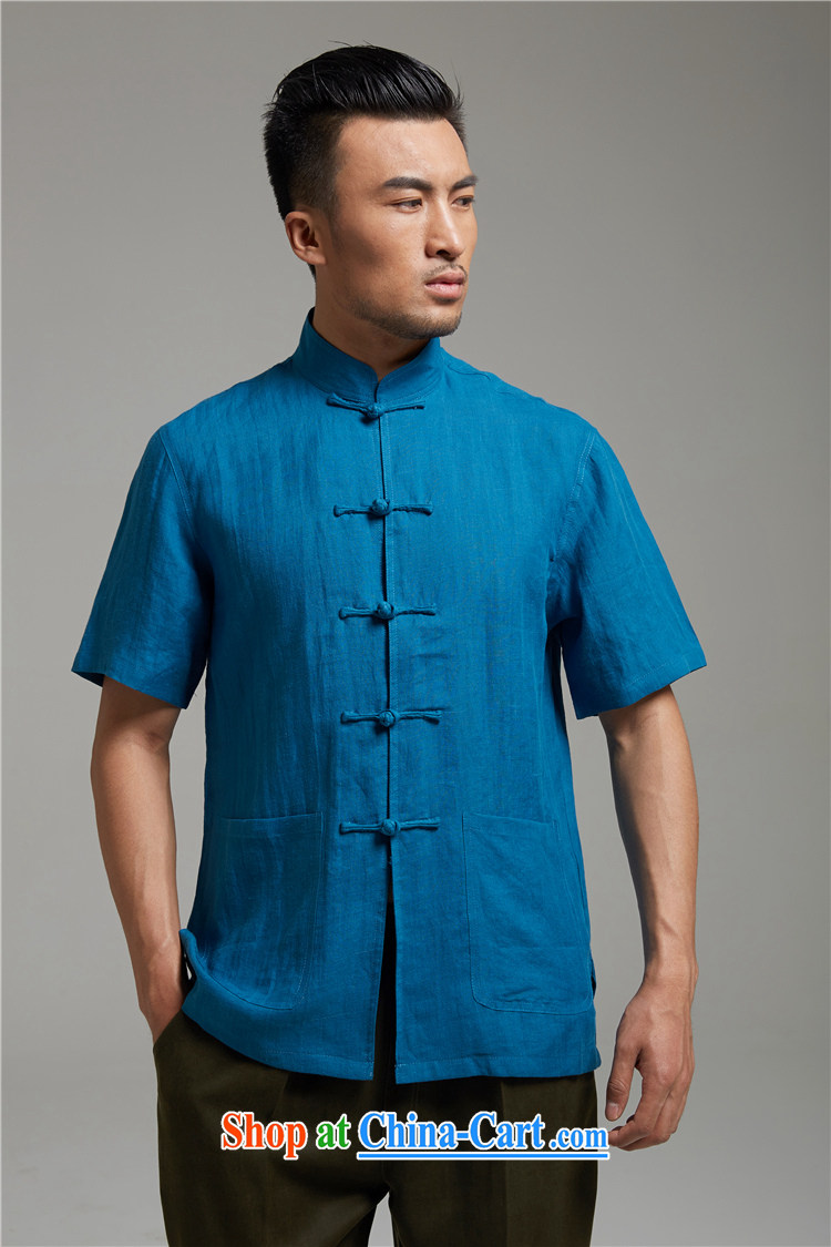 Ask a vegetarian (the Health men summer new ramie Chinese-tie shirt breathable T-shirt 1436 Peacock Blue XXXL 190 pictures, price, brand platters! Elections are good character, the national distribution, so why buy now enjoy more preferential! Health