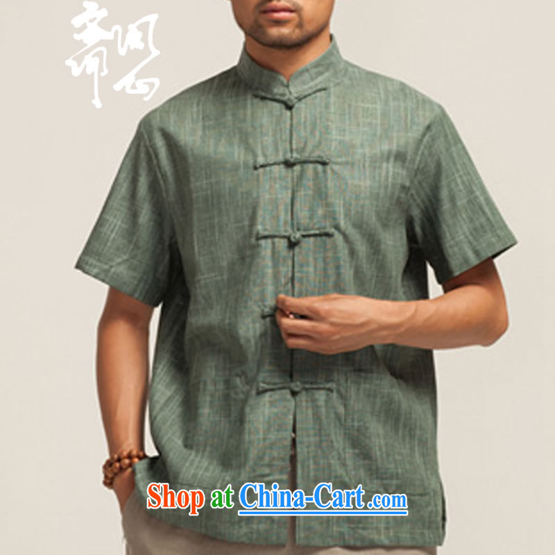 q heart Id al-Fitr (the health of spring, new products, for relaxed atmosphere short-sleeved short-sleeved Chinese WXZ 1432 army green XXXL, ask heart ID al-Fitr, shopping on the Internet