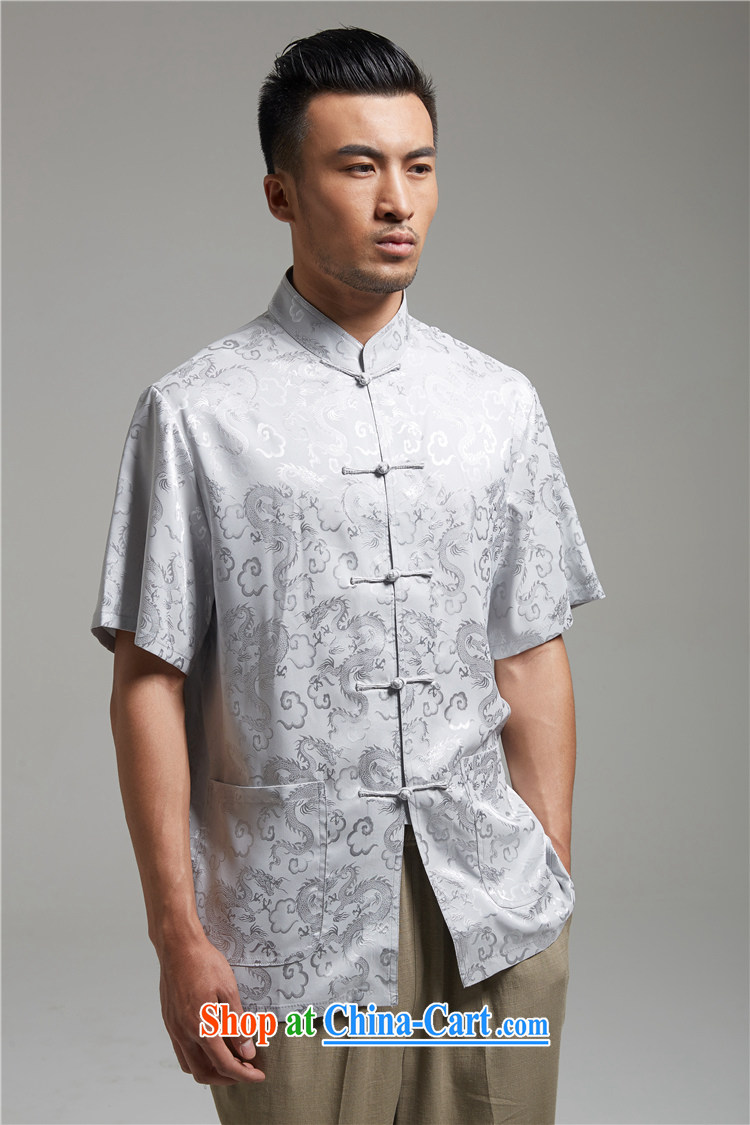 All elections Ramadan's mission as soon as possible and the load spring new embroidery short-sleeved Chinese, Chinese shirt collar WXZ 1423 gray XXXL pictures, price, brand platters! Elections are good character, the national distribution, so why buy now enjoy more preferential! Health