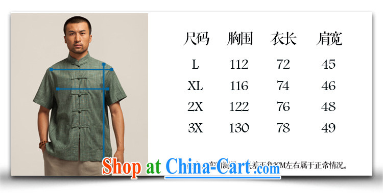 q heart Id al-Fitr (the autumn as soon as possible new men's loose, linen collar short-sleeved Chinese WXZ 1411 army green XXXL pictures, price, brand platters! Elections are good character, the national distribution, so why buy now enjoy more preferential! Health