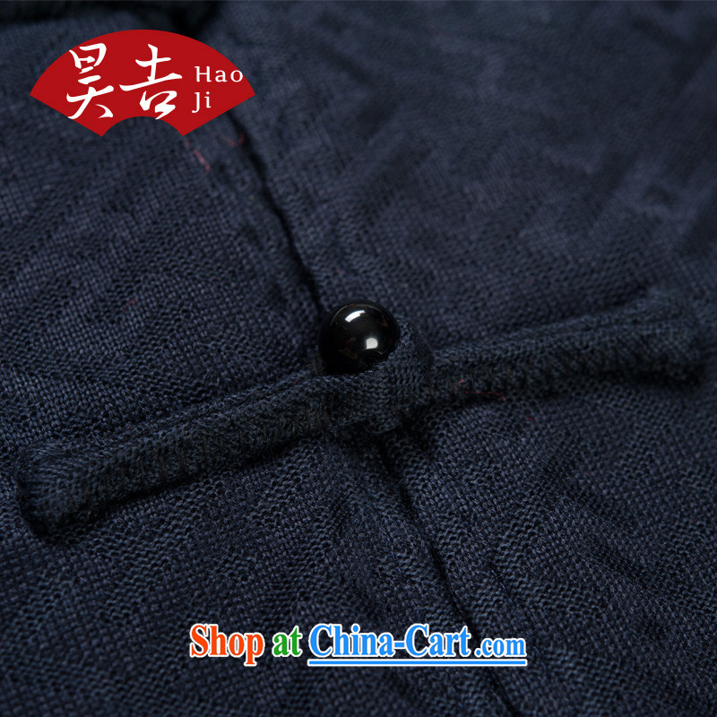 Hao, Autumn 2014 the new middle-aged and older men's Long-Sleeve is detained Tang jackets older persons T-shirt the T-shirt Black blue 4 XL, Hao, and shopping on the Internet