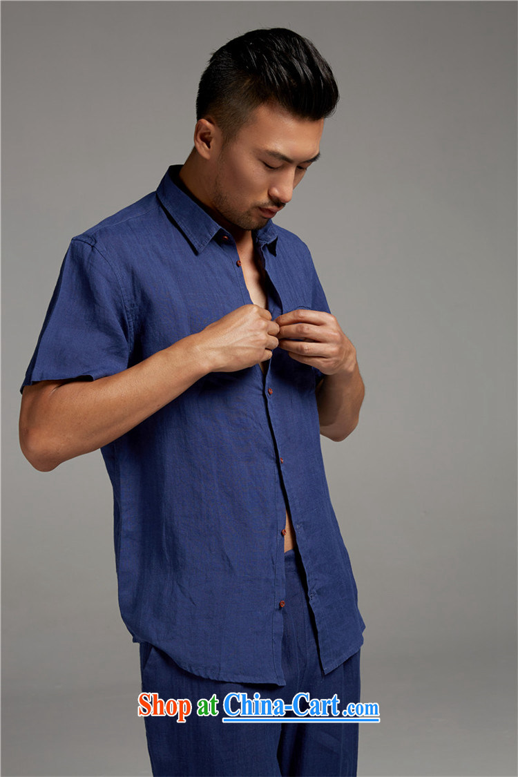 All elections Ramadan and linen -- men's short-sleeved shirt WXZ 1383 blue XXXL pictures, price, brand platters! Elections are good character, the national distribution, so why buy now enjoy more preferential! Health